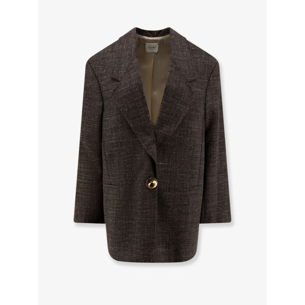 Alysi Women Oversize Wool And Linen Blend Blazer
